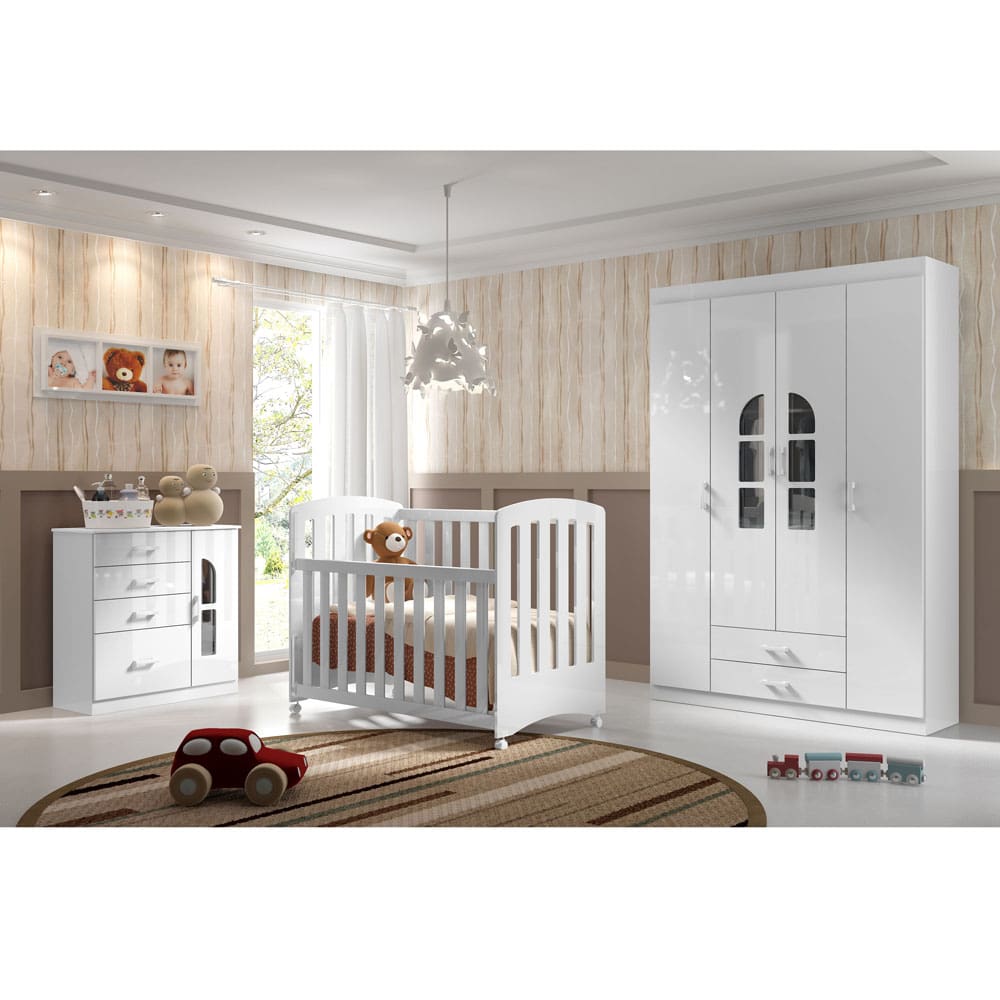 Berço Multimóveis Bombom Padrão Americano - Branco - 1