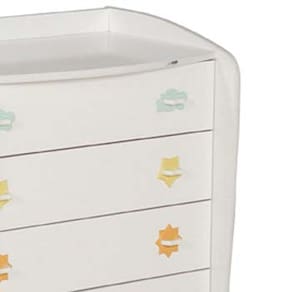 Cômoda Infantil Ditália com 5 Gavetas - Branca - 2