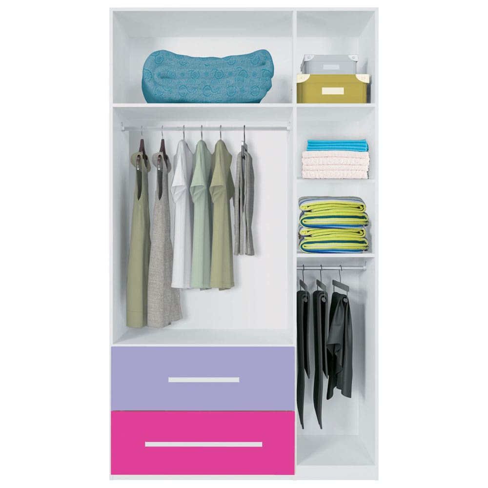 Guarda-Roupa Santos Andirá LOL com 3 Portas e 2 Gavetas - Lilás - 2