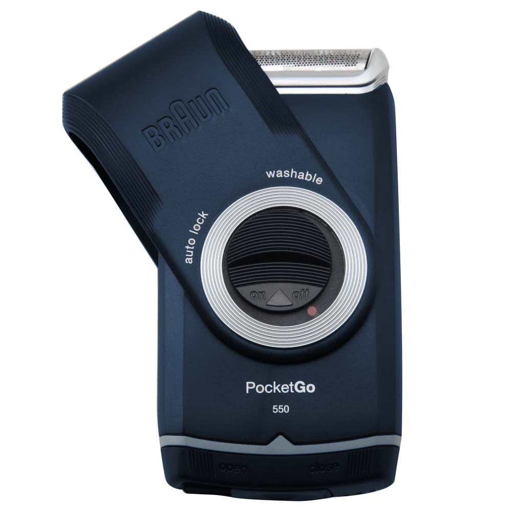 Barbeador Braun PocketGo 550 Lavável - Azul Marinho - 1