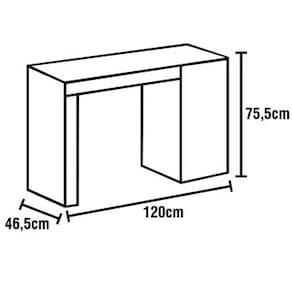 Mesa para Computador ou Escritório Politorno Malta com 4 Gavetas
