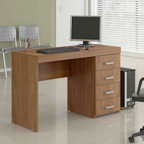 Mesa para Computador ou Escritório Politorno Malta com 4 Gavetas