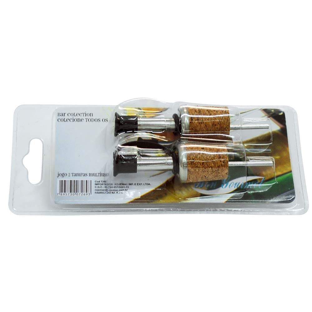 Conjunto de Tampas Multiuso Bon Gourmet - 2 Peças - JG 2 TAMPAS MULTIUSO INOX BON GOURMET - 1