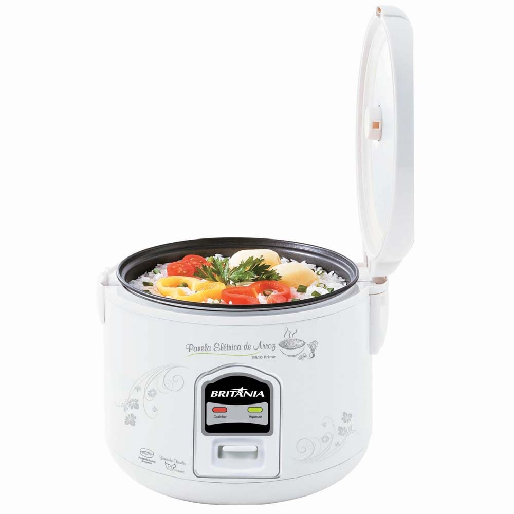 Panela Elétrica de Arroz Britânia PA10 Prime 10 Xícaras - Branca - 220V - 1