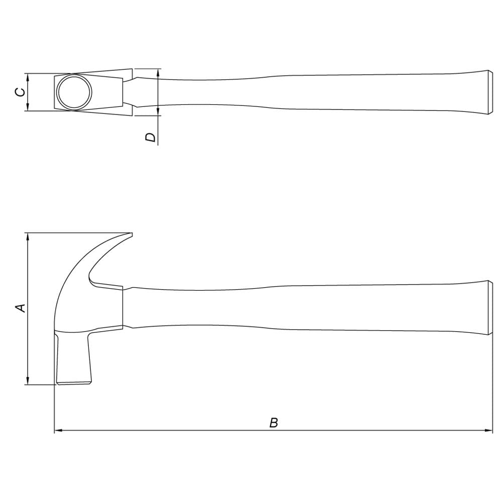 Martelo de Unha Tramontina 23mm com Cabo de Madeira - 1
