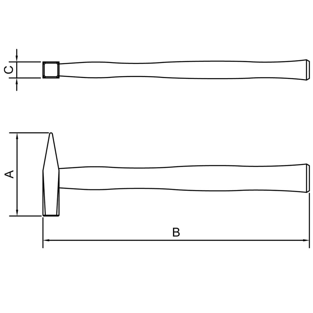 Martelo Pena Tramontina com Cabo de Madeira - 500g - MARTELO PENA 500G MADEIRA TRAMONTINA - 1