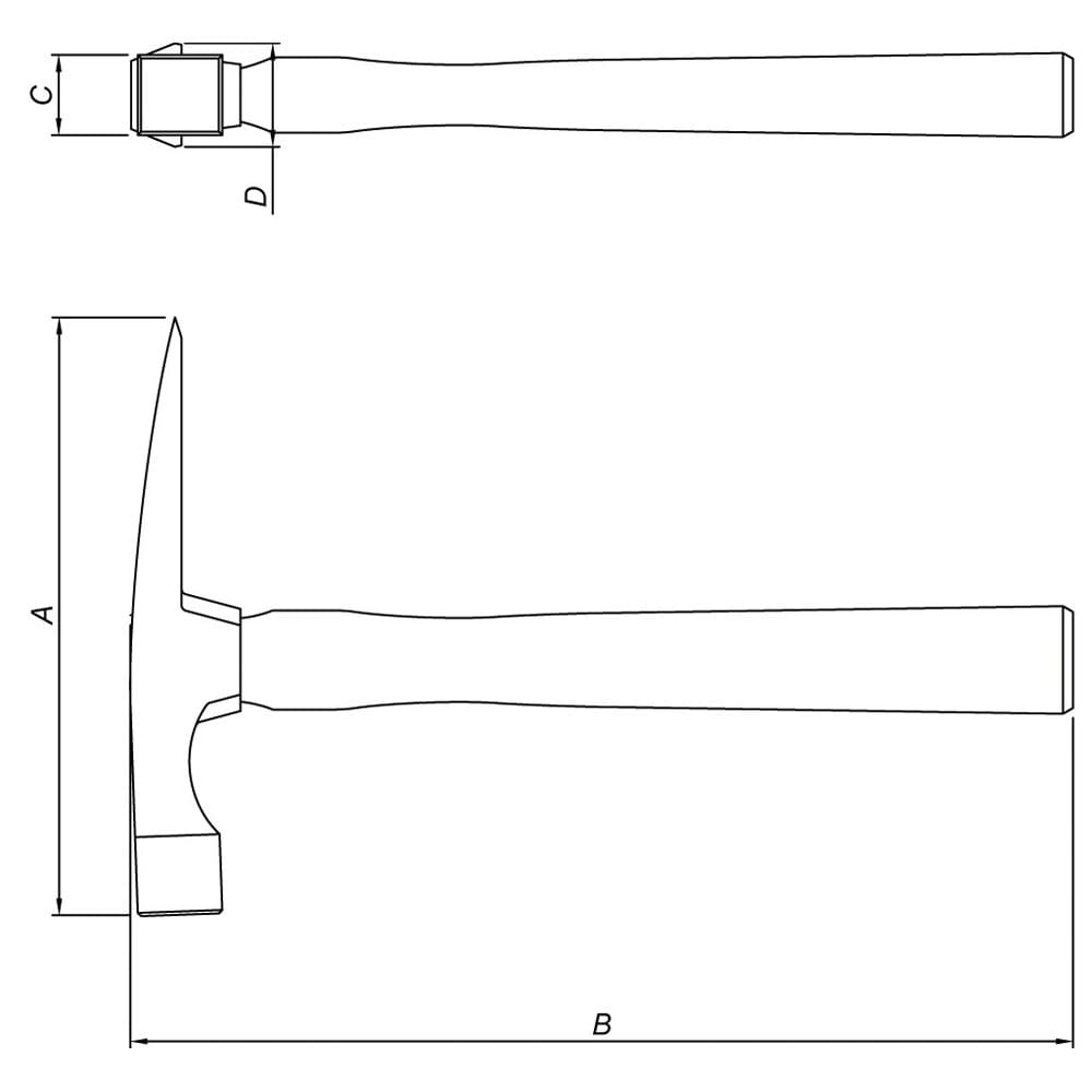 Martelo Pedreiro Tramontina - 500g - MARTELO PEDREIRO 500G MADEIRA TRAMONTINA - 1