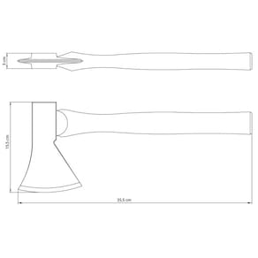 Machadinha Profissional Tramontina Jateada e Envernizada - 600g - MACHADINHA 600G MADEIRA TRAMONTINA - 2