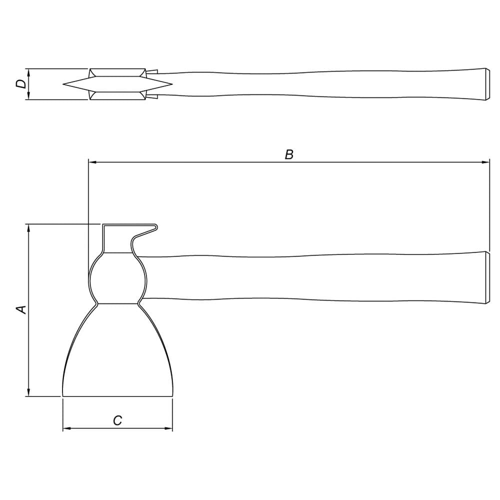 Machadinha com Unha Tramontina Basic Jateada e Envernizada - 450g - MACHADINHA COM UNHA 450G MADEIRA TRAMONTINA - 1