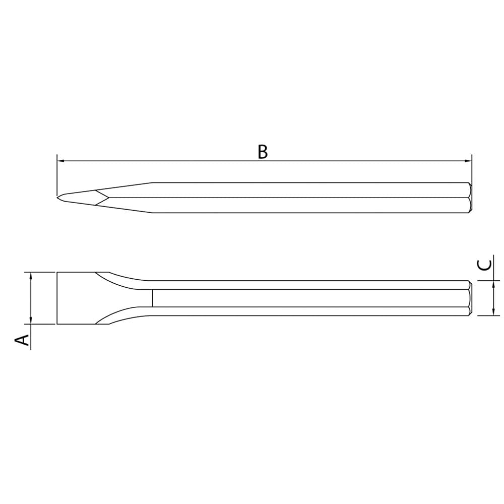 Talhadeira com Barra Sextavada Tramontina Acabamento Fosfatizado Preto - 8" - TALHADEIRA 8 PRETO TRAMONTINA - 1