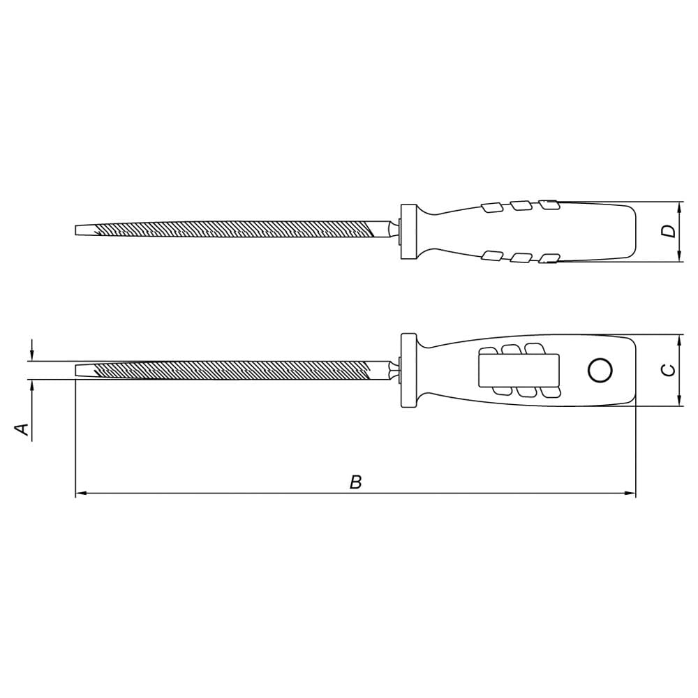 Talhadeira com Barra Sextavada Tramontina - 10" - TALHADEIRA 10 PRETO TRAMONTINA - 1