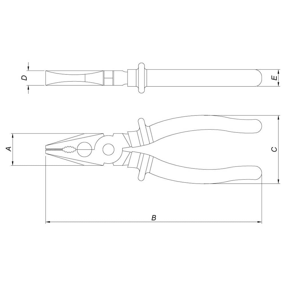 Alicate Tramontina Universal 7” com Cabo Isolado - Amarelo - ALICATE UNIVERSAL 7 AMARELO TRAMONTINA - 1