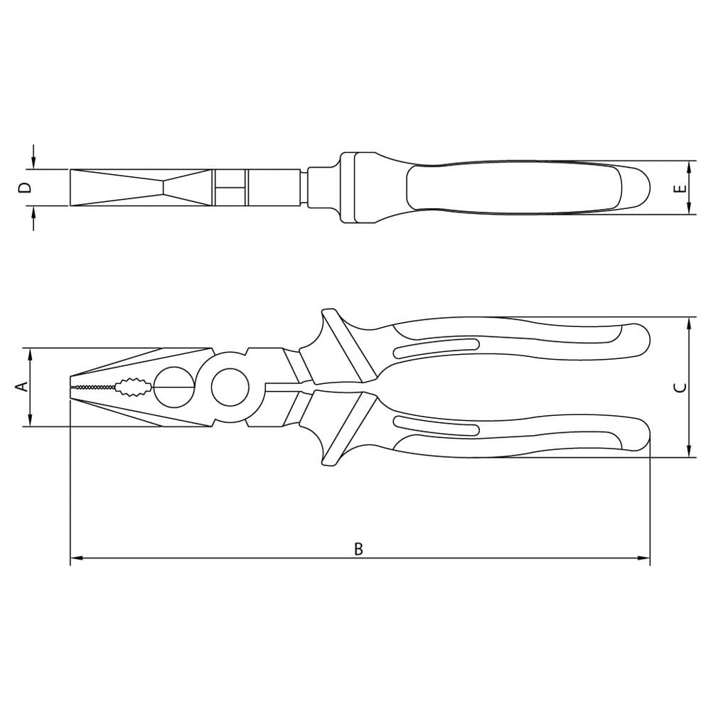 Alicate Tramontina Universal Isolado 8” com Dupla Injeção - Amarelo - ALICATE UNIVERSAL 8 AMARELO TRAMONTINA - 1