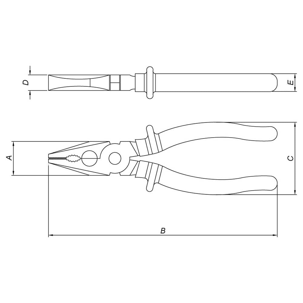 Alicate Tramontina Universal Basic 7” com Cabo Isolado - Azul - ALICATE UNIVERSAL 7 AZUL TRAMONTINA - 1