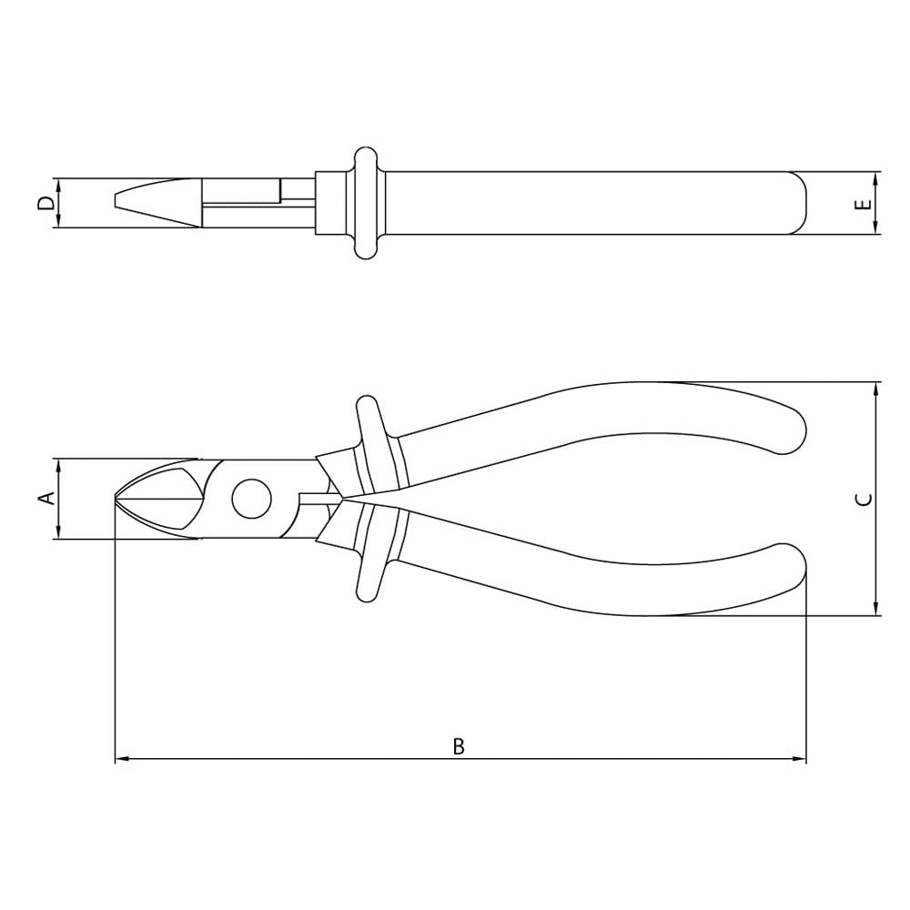 Alicate de Corte Diagonal Tramontina 6” com Cabo Isolado - Amarelo - ALICATE DIAGONAL 6 POL CABO ISOLADO AMA TRAMONTINA - 1