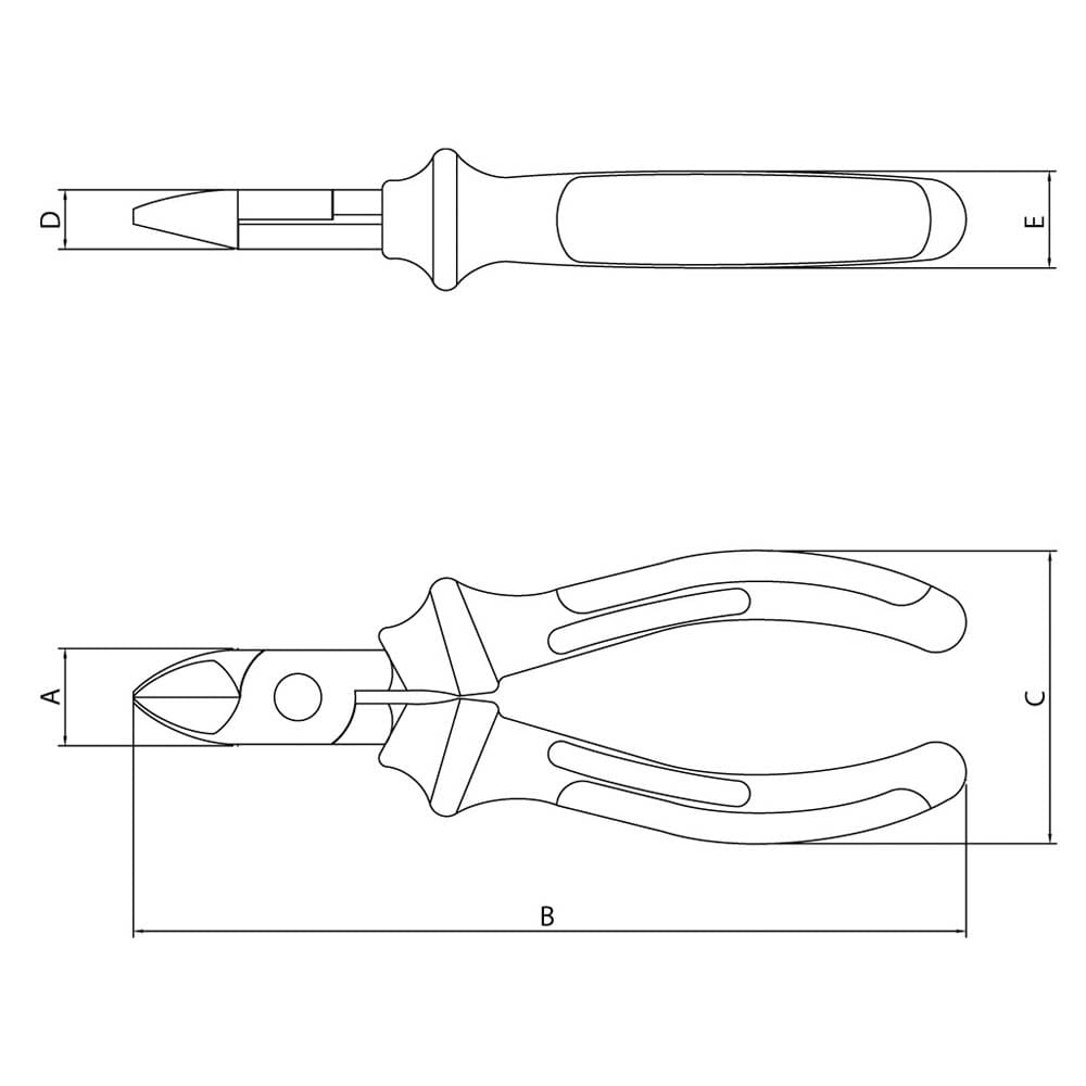 Alicate de Corte Diagonal Tramontina 6” com Cabo Isolado com Dupla Injeção - Amarelo - ALICATE DIAGONAL 6 POL DUPLA INJEC AMA TRAMONTINA - 1