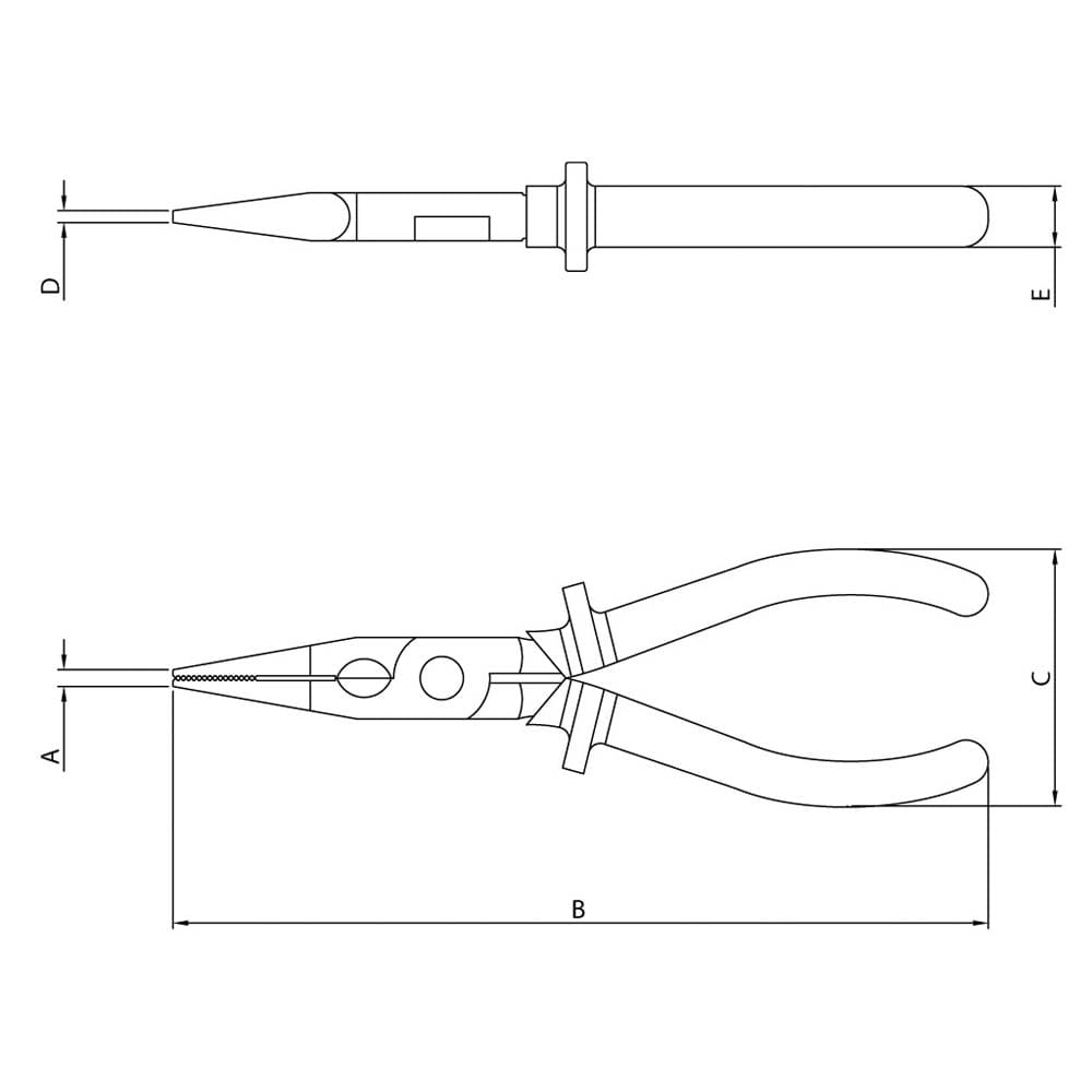 Alicate de Bico Meia Cana Tramontina 6” com Cabo Isolado - Amarelo - ALICATE BICO 6 POL CABO ISOLADO AMA TRAMONTINA - 1