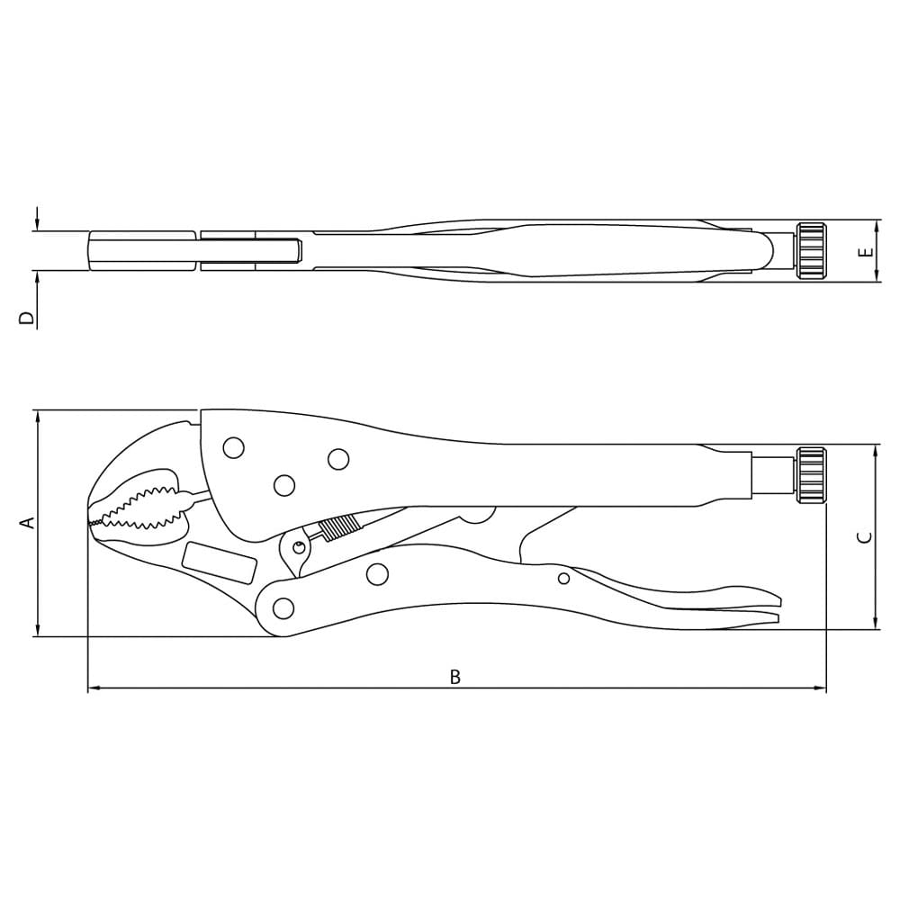 Alicate de Pressão Tramontina 10” com Mordente Curvo - Prata - ALICATE DE PRESSAO 10 MORDENTE CURVO PT TRAMONTINA - 1