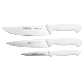 Conjunto de Facas Tramontina Premium em Inox e Polipropileno - 3 Peças