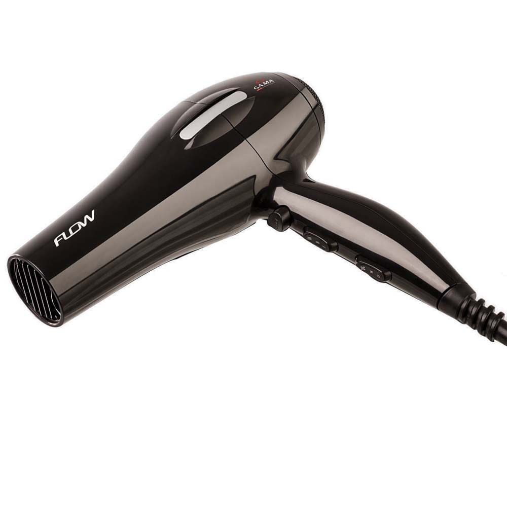 Secador de Cabelos GA.MA Italy Flow Ceramic Motor AC Profissional e 2 Temperaturas 1900W – Preto - 110V - 1