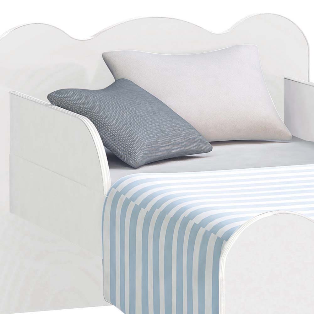 Cama Infantil Art in Móveis Meu Fofinho com Grade de Proteção - Branco - 1