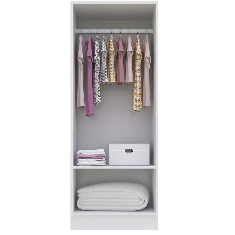 Roupeiro Infantil Art In Móveis Compacto Meu Fofinho com 2 Portas e 4 Gavetas - Branco - 1