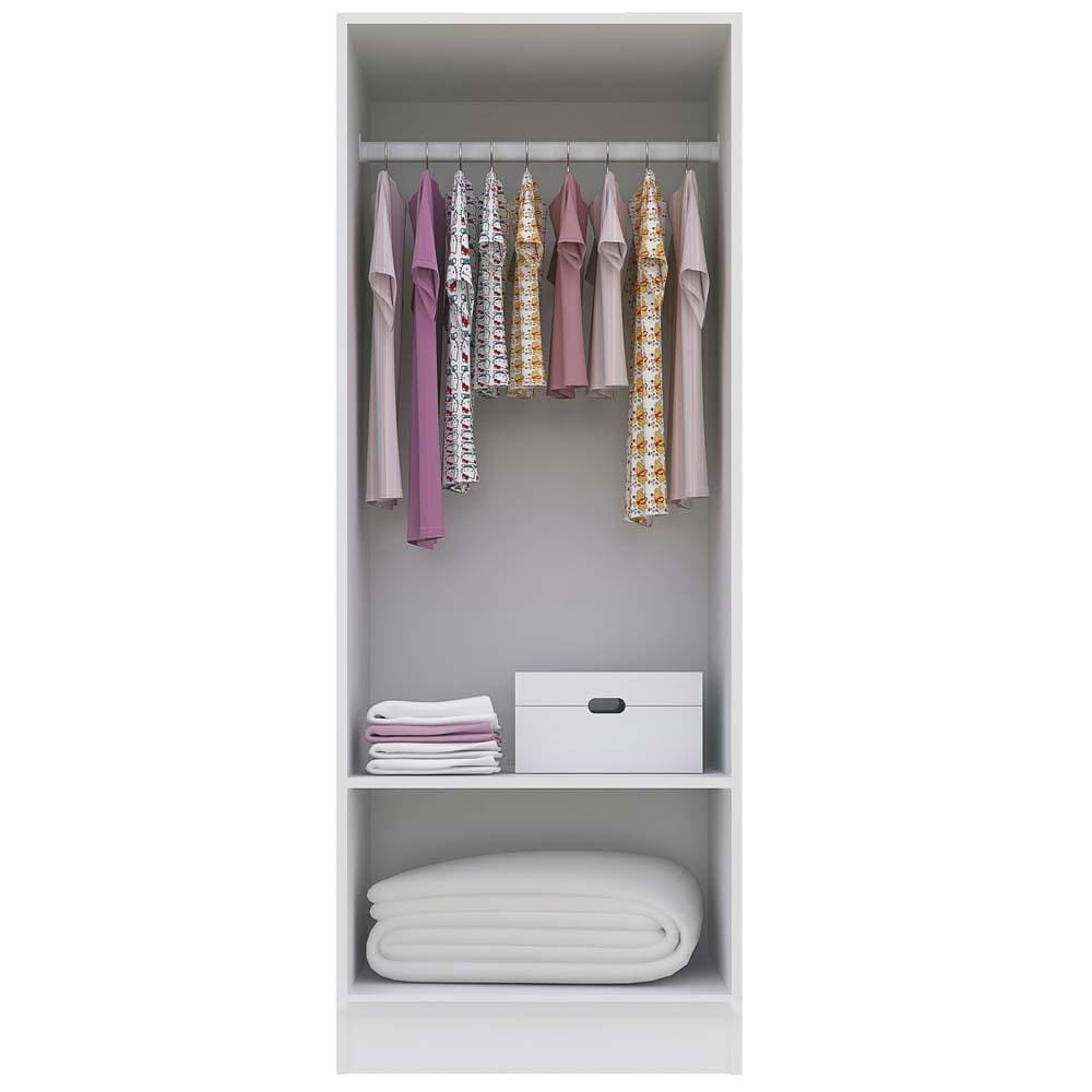 Roupeiro Infantil Art In Móveis Compacto Meu Fofinho com 2 Portas e 4 Gavetas - Branco - 2