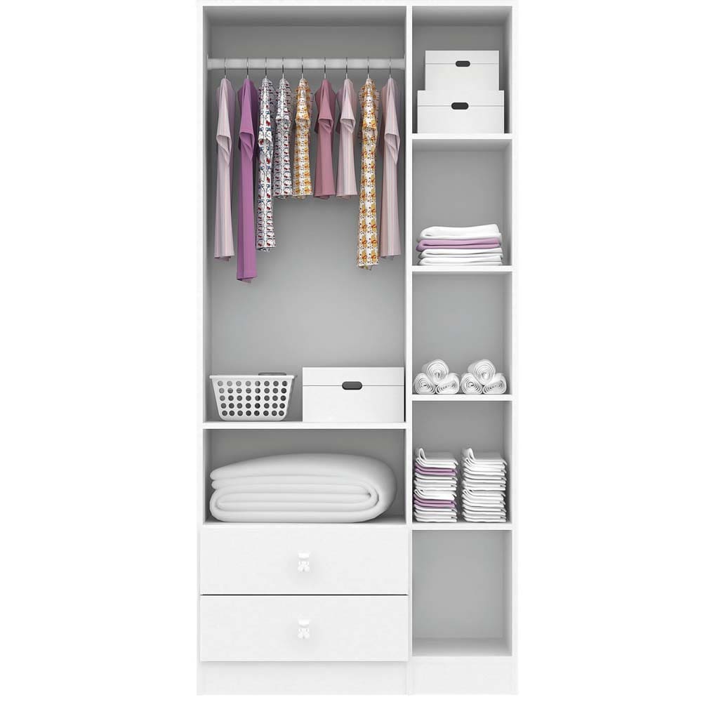 Roupeiro Infantil Art In Móveis Meu Fofinho com 3 Portas e 2 Gavetas - Branco - 1