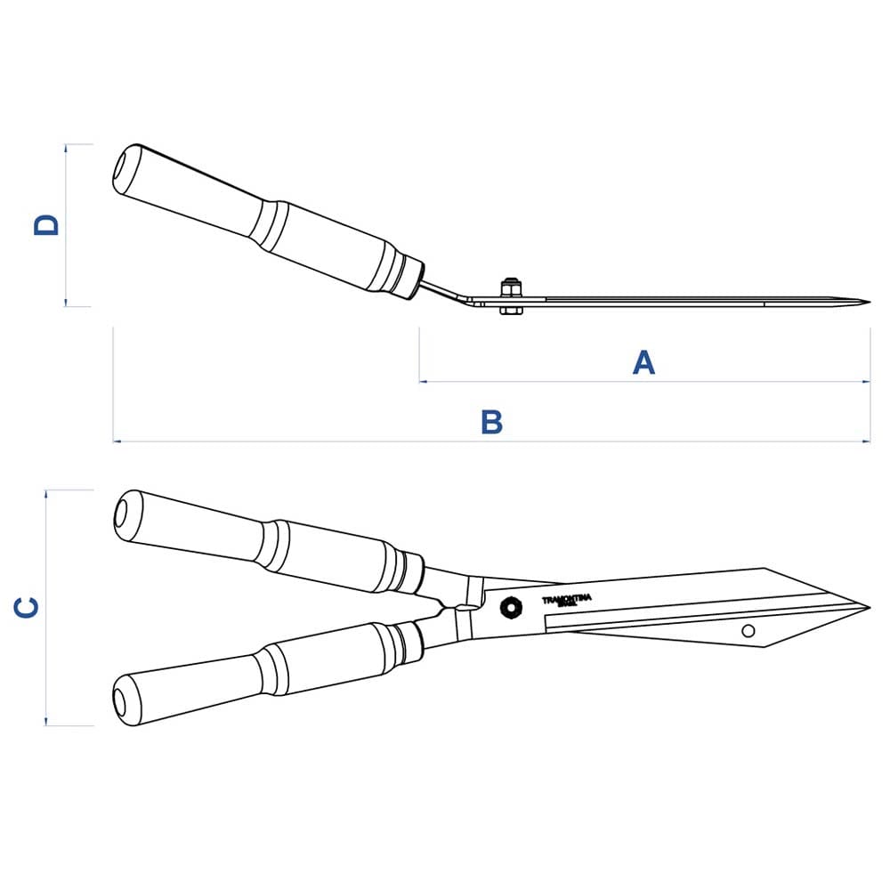 Tesoura para Cerca Viva Tramontina com Cabo de Madeira - 12” - TESOURA P CERCA VIVA 12 MADEIRA TRAMONTINA - 1