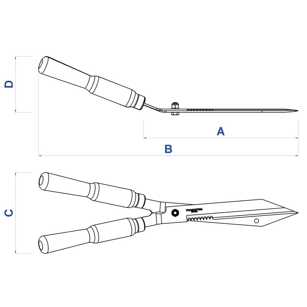 Tesoura para Cerca Viva Tramontina 78331125 com Lâmina Serrilhada - Lâmina 12” - TESOURA CERCA-VIVA LAM SERRI SEM POLIM TRAMONTINA - 1