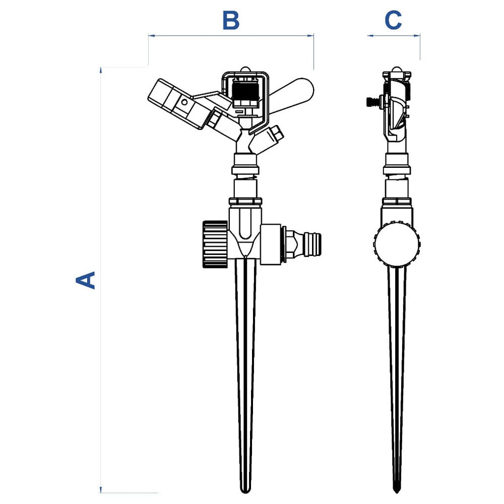 Aspersor de Impulso para Engate Rápido Tramontina 78527401 - ASPERSOR DE IMPULSO P ENGATE RAPIDO VD E PT - 1
