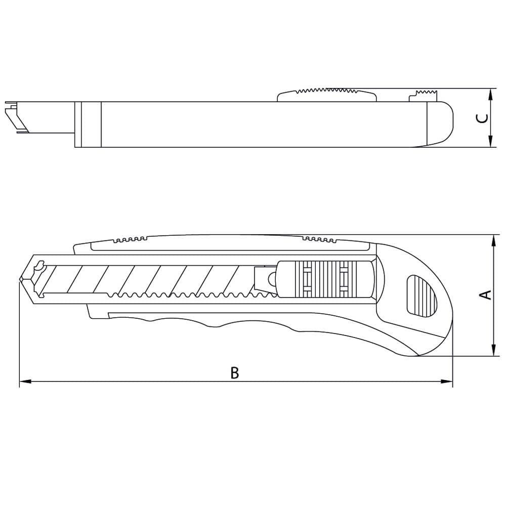 Estilete Profissional Tramontina 6" - 8 Lâminas - Preto/Amarelo - ESTILETE PROFISSIONAL 8 LAMINAS AM TRAMONTINA - 1