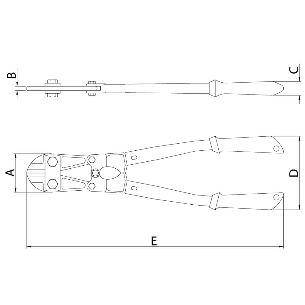 Corta Vergalhão Tramontina 24" - Amarelo - CORTA VERGALHAO 24 AM E PR TRAMONTINA - 1