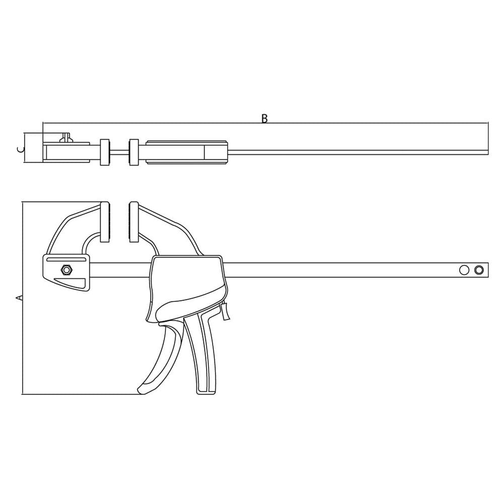 Grampo de Ação Rápida 6" Tramontina 43194006 - GRAMPO ACAO RAPIDA 6 AM TRAMONTINA - 1