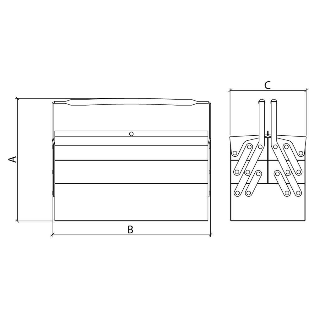 Caixa para Ferramentas Tramontina 5 Gavetas - Vermelha - CAIXA P FERRAMENTAS 5 GAVETAS VM TRAMONTINA - 1