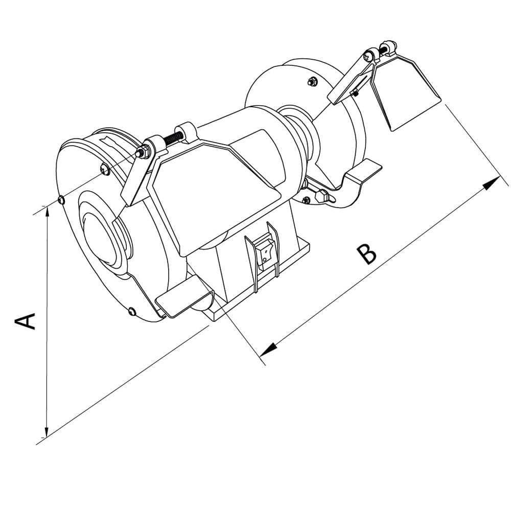 Moto Esmeril Tramontina 6" Bivolt - 368W - MOTO ESMERIL 6 BIVOLT AZL TRAMONTINA. - 2