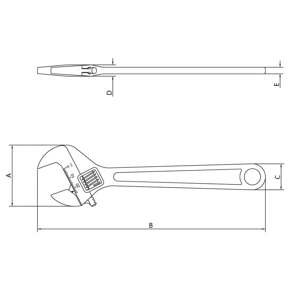 Chave Ajustável 12" Tramontina - Cromada - CHAVE AJUSTAVEL 12 PT TRAMONTINA - 1
