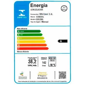 Freezer Vertical Consul Slim 200 CVU20G - 142 L