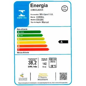 Freezer Vertical Consul Slim 200 CVU20G - 142 L