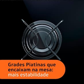 Cooktop a Gás Brastemp BDD75AE 5 Bocas com Vidro Temperado Preto e Acendimento Automático Encaixe Perfeito Bivolt - Preto