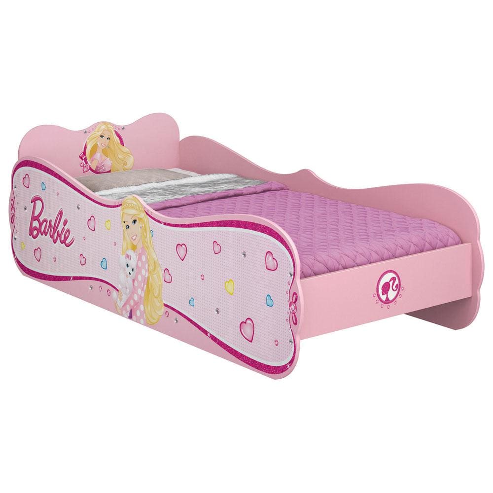 Cama Infantil Para Meninas Com Proteção Lateral da Barbie