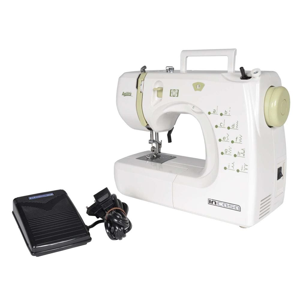 Máquina de Costura Incasa Agilita - Branco/Verde - 110V - 2
