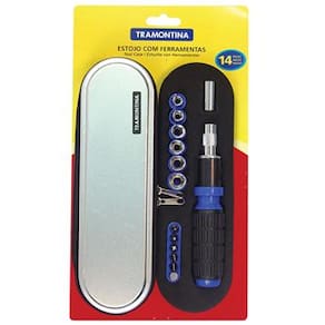 Jogo de Soquetes Tramontina - 14 Peças - JOGO SOQUETE C PONTE 14 PCS 43408323 TRAMONTINA - 1