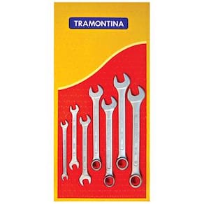 Jogo de Chaves Fixas e Combinadas Tramontina - 6 Peças - JG CHAVES FIXAS COMBINADAS 6PC 43408152 TRAMONTINA - 1