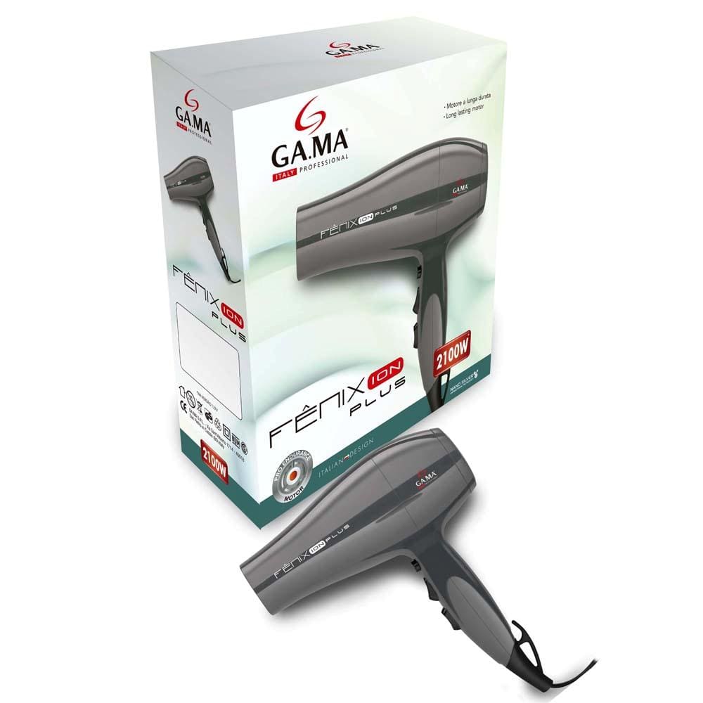 Secador de Cabelos GAMA.Italy Fênix Íon Plus Motor AC Profissional e 4 Temperaturas – Cinza - 110v - 3