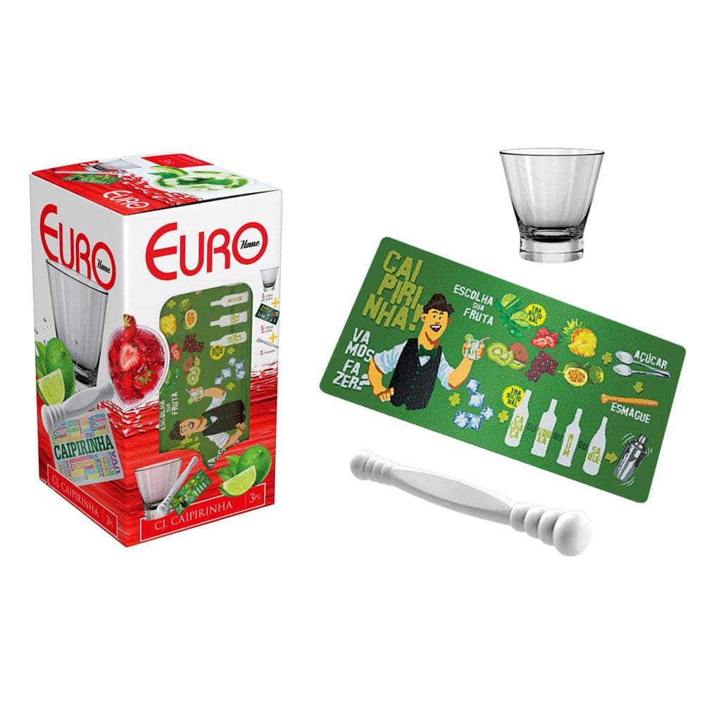 Kit Caipirinha Euro Bartender VDR0632BT em Vidro – 3 Peças - 1