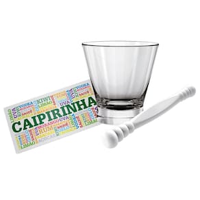 Kit Caipirinha Euro Sabores VDR0632SB em Vidro – 3 Peças