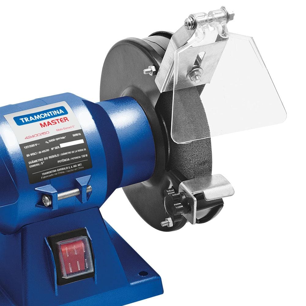 Moto Esmeril Tramontina 5" 150w Bivolt - Azul - MOTO ESMERIL 5 150W BIV AZ TRAMONTINA . - 2