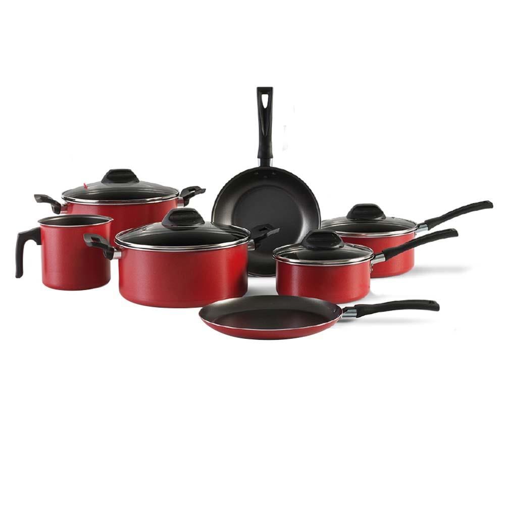 Conjunto de Panelas Brinox Garlic 7001/101 Vermelho - 7 Peças - CJ PANELAS 7PCS GARLIC VRM BRINOX - 2