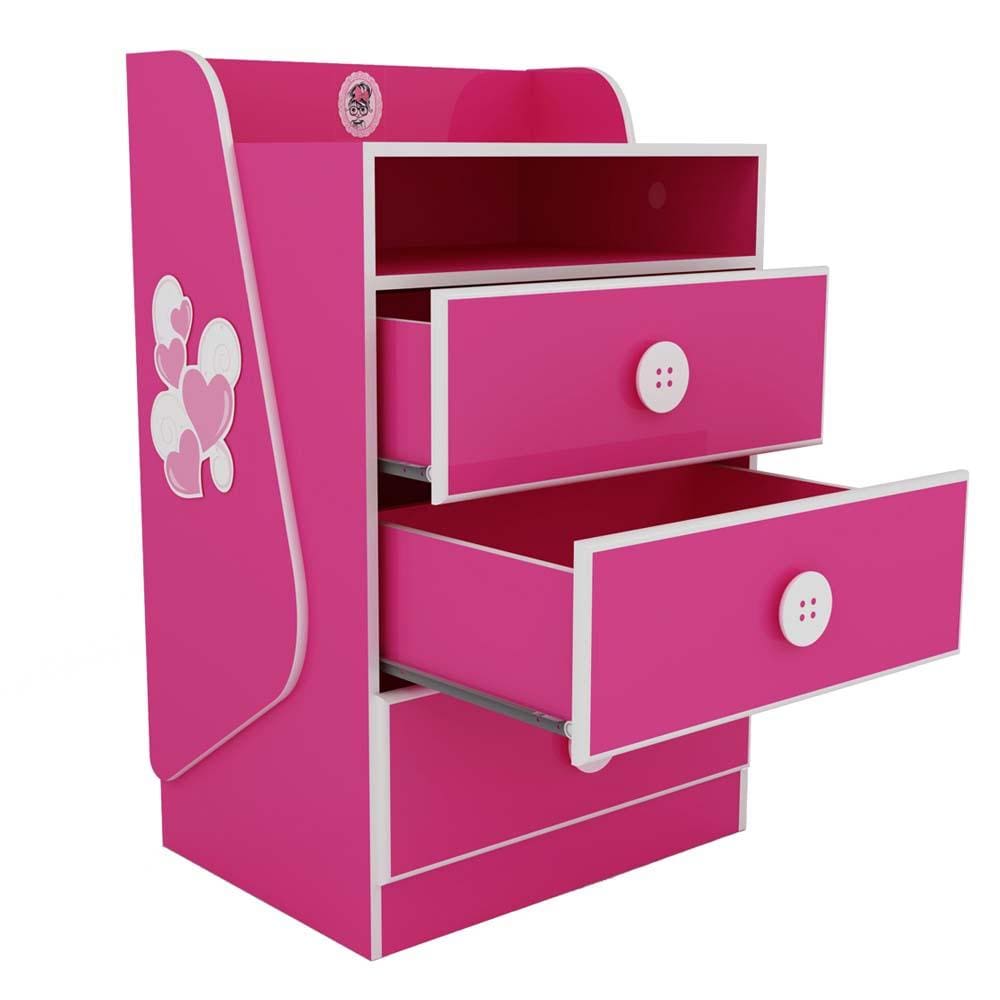 Cômoda Infantil Gelius Móveis com 3 Gavetas Angelina - Rosa - 1